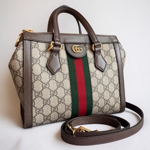 GUCCI Ophidia GG Supreme Small 2Way Boston Hand Bag 547551