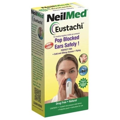 NeilMed Eustachi-Eustachian Tube Exercise-Pop Blocked Ears Safely-Sealed-NEW