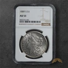 1889-S Morgan Silver Dollar  $1 - NGC AU53 - San Fransisco