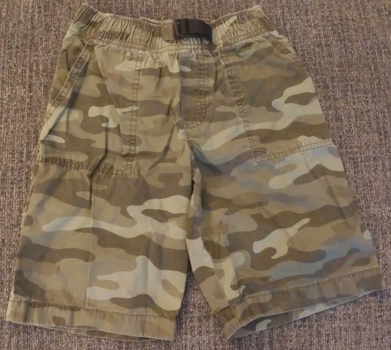 Carter's Boy's Camouflage Cotton Buckle Camo Shorts Green Boys Size 8