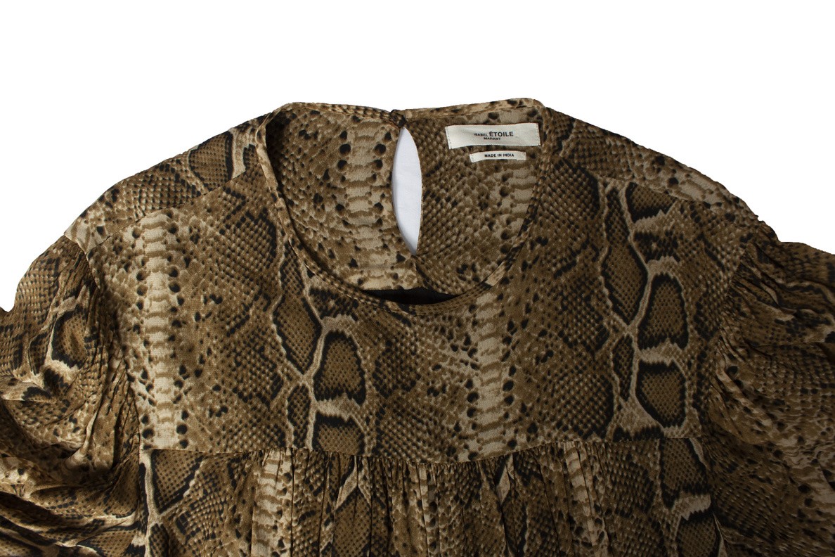 Isabel Marant Étoile Python Print Ruffle Dress Fe… - image 6