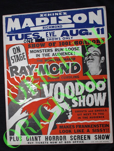 VooDoo Poster 22x28  Ray-Mond  Genuine Original Vintage, Richmond