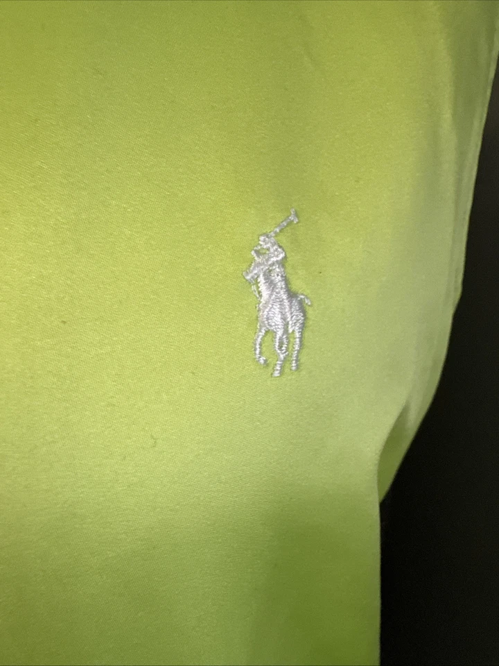 Chaleco de golf Ralph Lauren para mujer talla L cremallera completa logotipo de pony bolsillos verdes brillantes Foto 3 de 4