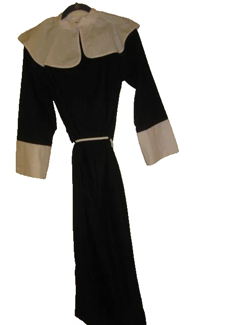 Disfraz Hábito Monjas Halloween Talla Mediana con Tocado, Cinturón Cuerda Foto 4 de 4