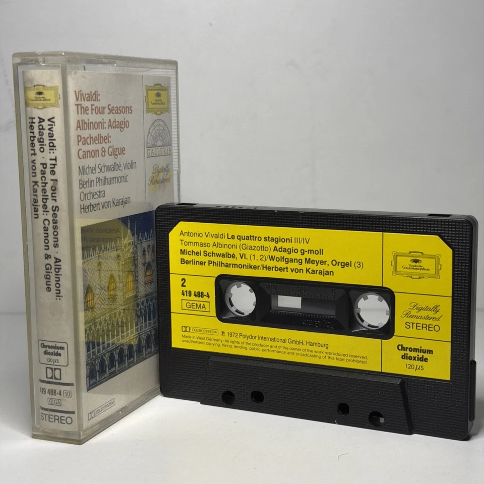 VIVALDI FOUR SEASONS ALBINONI ADAGIO PACHELBEL CLASSICAL CASSETTE TAPE ALBUM - Image 3 of 4