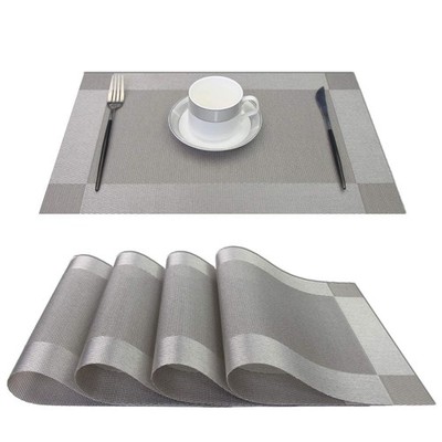 PIGCHCY Placemats HeatResistant NonSlip Table Mats Washable Easy to Clean Wov...