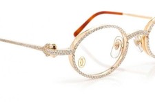 Iced Out Luxury Sunglasses VVS Moissanite Diamond Gold Plated 925Silver Metal