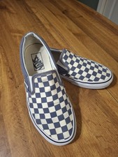 Vans Classic Slip-on Checkerboard Blue And Cream Men's Size 7 Womans Size8.5