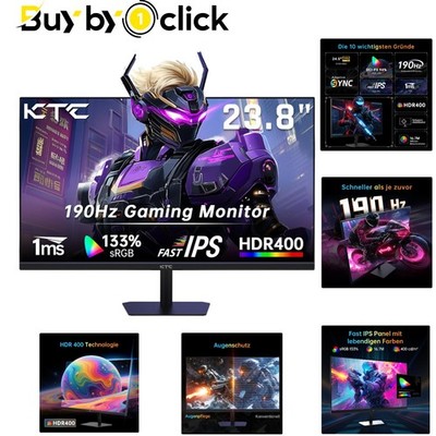 Ergonomischer 24 Zoll Gaming Monitor mit 133% sRGB -  für lange Sessions