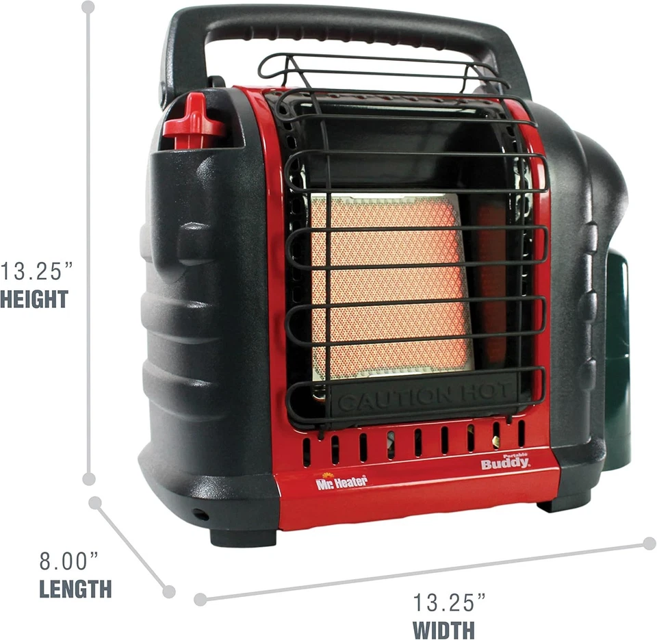 Mr Heater Buddy F232000 9000 BTU aquecedor radiante de propano portátil interno externo - Imagem 4 de 4