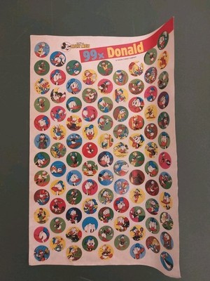 Aufkleber 99 x Donald Duck - Mickey Mouse Magazin - Disney Sticker - Vintage 