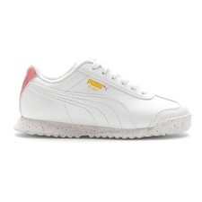 Zapatillas informales blancas con cordones PUMA Roma Brain Freeze para niñas pequeñas 387852