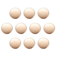 10 StüCk Runde MetallknöPfe,12,5Mm,Flache NäHknöPfe Aus Legierung,Goldfarben