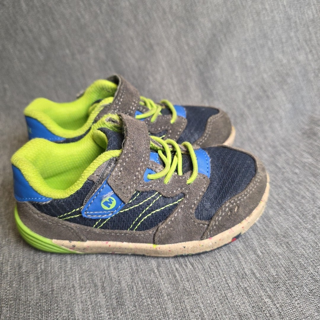 Scarpa MERRELL Bare Steps bambino taglia 07 M verde blu navy ML267360 acqua a piedi nudi