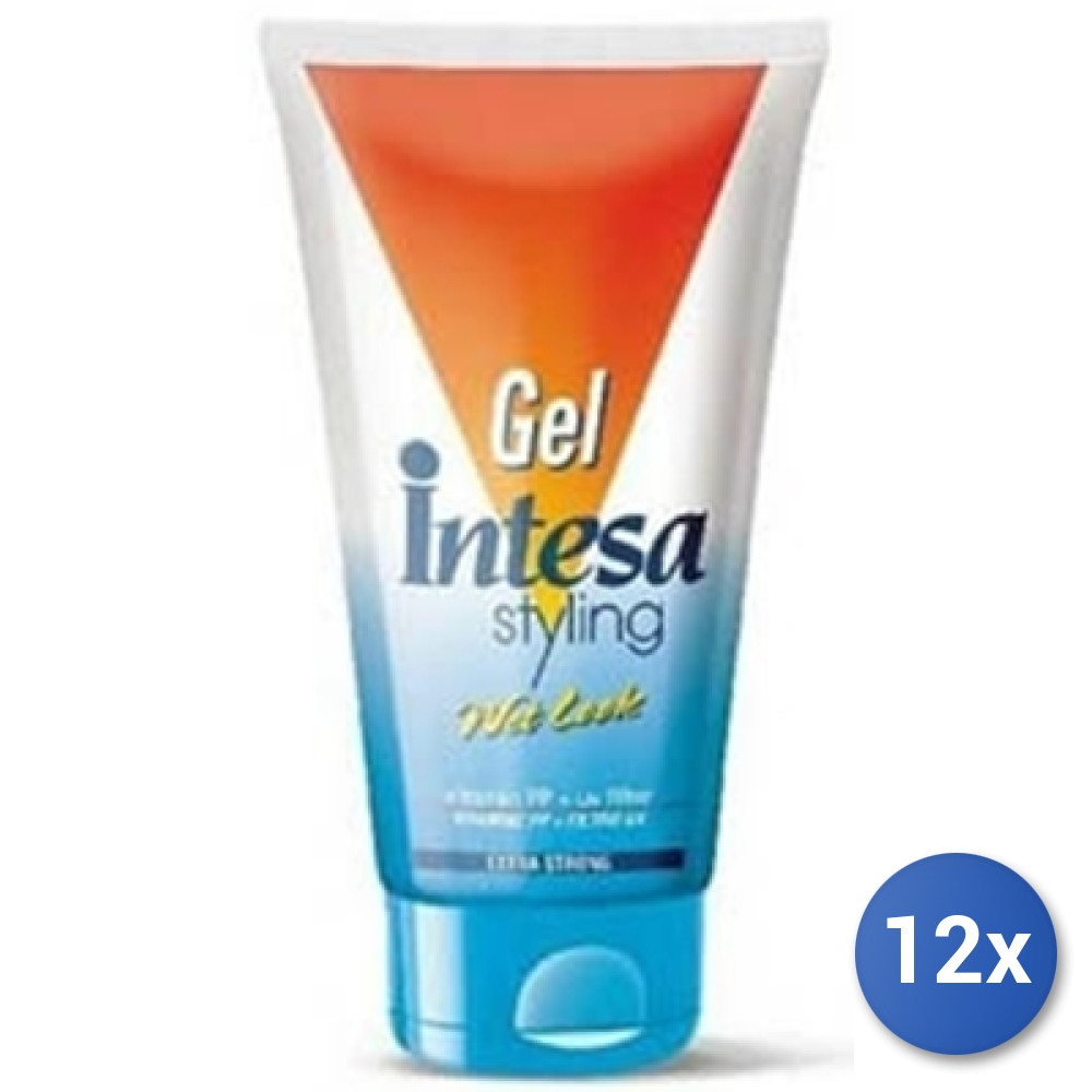 12x Bundle Intesa Gel Tubo 150 Ml. Wet Look Extra Forte