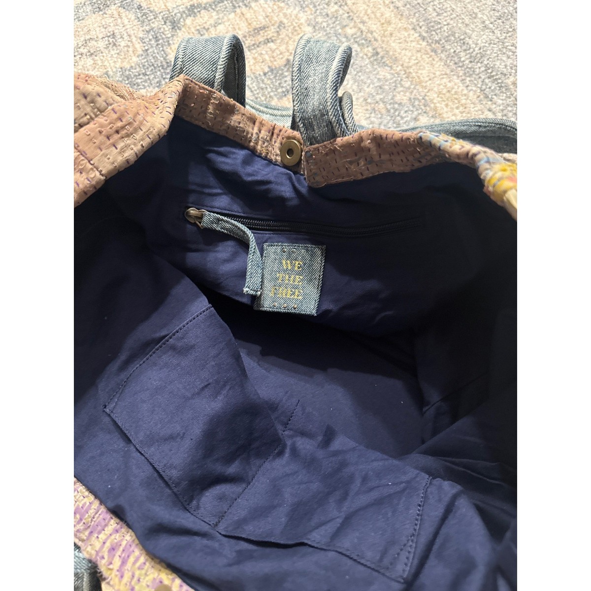 Free People We The Free Sashiko Tote Excellent Condition View 6