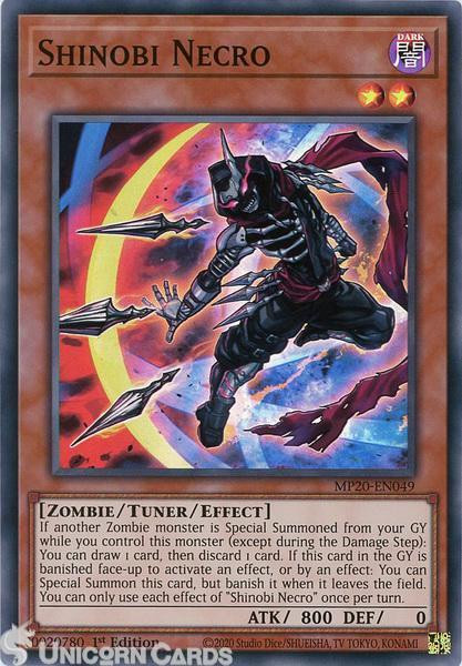 MP20-EN049 Shinobi Necro Super Rare 1st Edition Mint YuGiOh Card