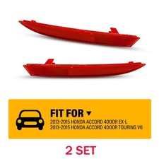Rear Bumper Reflector Red Lens 4x For 13-15 Honda Accord 33505t2aa01 33555t2aa01 Rear Bumper Reflector Red Lens 4x For 13-15 Honda Accord 33505t2aa01 33555t2aa01
