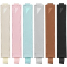 6Pcs Elastic Notebook Band Holders Adjustable Pen Sleeve Pouch PU Leather Adj...