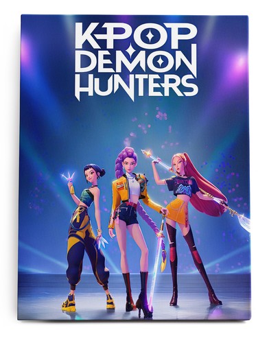 KPop Demon Hunters 2025 Film Leinwand Wandbild Bild Druck - Bild 2 von 5