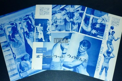 VAN WILLIAMS ROBERT BOB CONRAD 1963 Vintage JPN Picture Clipping 3-SHEETS #kd/q