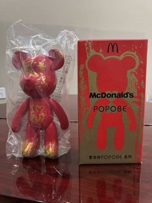 10  McDonald s I Love China POPOBE Red Gold Teddy Bear Bearbrick RARE Art 2011