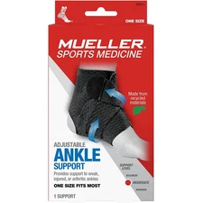 Mueller Green Ankle Support: Adjustable Brace (Black)