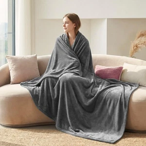 CozyLux CLEU22A30G6TW Fleece Throw Grey 150x200 cm
