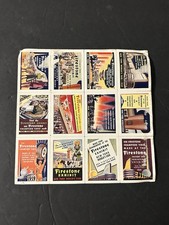 World's Fair 1939 / 1940 Firestone Tire Ads - Uncut Sheet 12 Cinderella Stamps