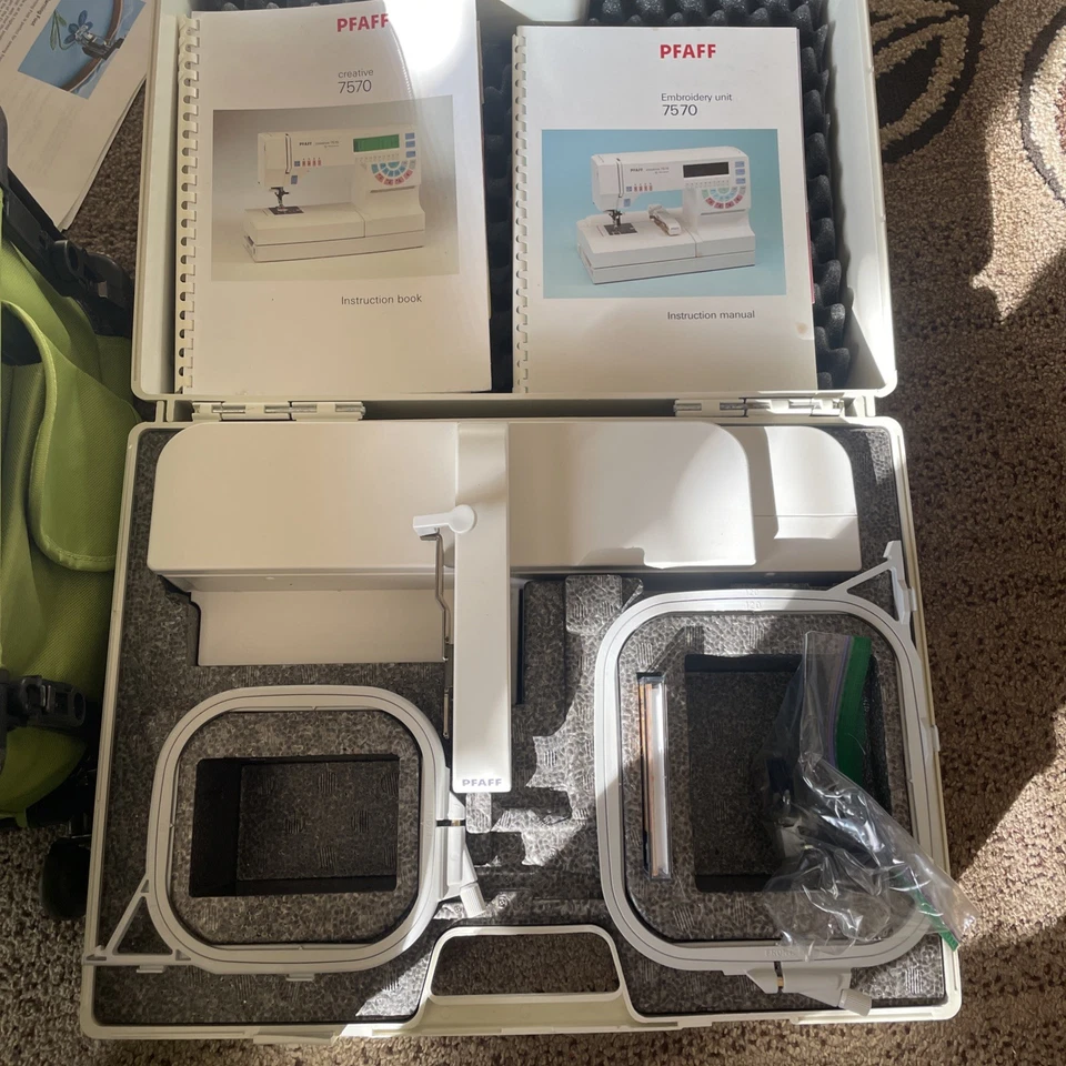 PFAFF Creative 7570 Sewing Embroidery Machine & Creative Sew Fantasy Set W Case - Image 4 of 4