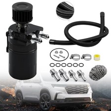 Universal 350ml Baffled Oil Catch Can, with Breather Filter,Upgraded Black