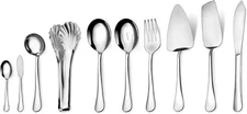 Best Stainless Steel Serving Utensils Set 10-Piece Hostess Collection, Includes