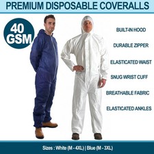 Disposable Overalls Painting Spraying Hooded Protective Coveralls Boiler Suit