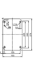 Mounting Plate Fully Galvanised for SPACIAL NSYMM86 Enclosure