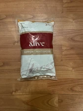 Hanes Alive Support Pantyhose Sheer Toe Non Control Top 3014 Barely There Size B