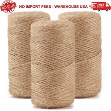 984 FT Natural Jute Twine, Twine String, 3ply Thin Ribbon Hemp Twine, Twine for