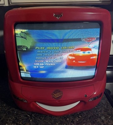 Cars Lightning McQueen CRT TV DVD VTG DTD1363-CAR 13  WORKS EXCELLENT! No Remote