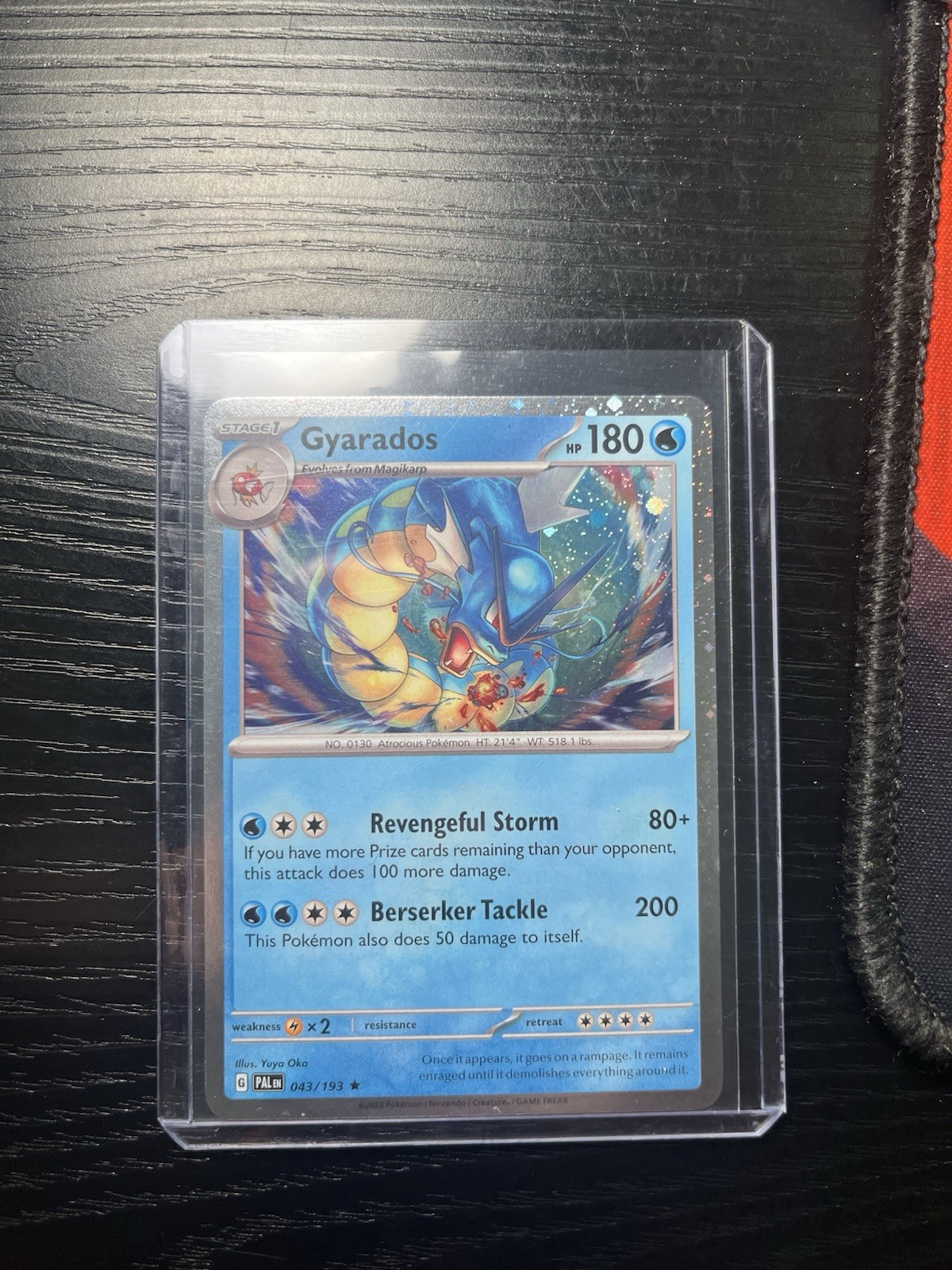 Pokemon TCG Gyarados Sv02 Paldea Evolved 043/193 Cosmos Holo Rare NM Condition
