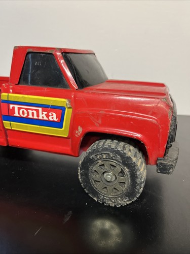 Tonka Red Ford F-150 Ranger Pick Up Truck Black Windows Complete 1980's R3 - Picture 8 of 14