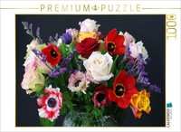 Calvendo Puzzle Bouquet Of Anemones, Tulips, And Roses | 1000 Pieces, Finished S