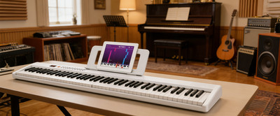 88 Tasten Halbgewichteten Digitalpiano MIDI E-Klavier W/ Pedal Kopfhöre Tasche