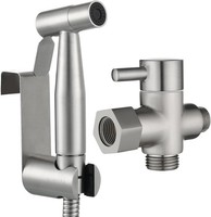 Tecmolog Bidet Handbrause Edelstahl Bidet Sprayer Set Mit 3-Wege Umschaltventil