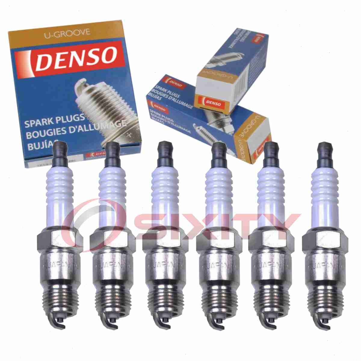 6 pc Denso Standard U-Groove Spark Plugs for 1982-1989 Pontiac Firebird 2.8L cp