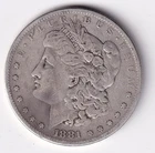 1881 S Morgan Silver Dollar 1$ Coin 90% Silver #956