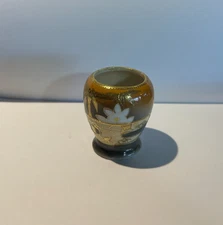 Vintage Made In Shofu Japan Mini Painted Porcelain Vase