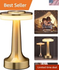 O  Bright Touch Sensor LED Table Lamp, Gold   Portable, Rechargeable  Dimmable