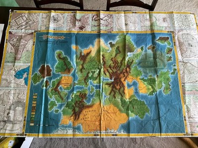 D&D Poster Karte Kontinent Ansalon Welt Krynn Drachenlanze Gut
