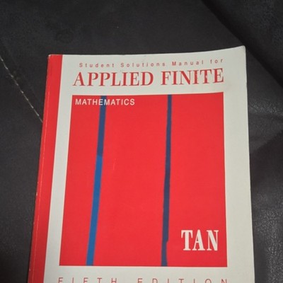 Soo T. Tan Student Solutions Manual Applied Finite Mathematics 5th Ed PB 2000