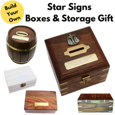 Star Signs Wooden Boxes, Post Box & Containers