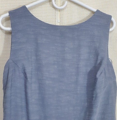 Doncaster Skirt Suit 12 14 Slate Blue Gray 2 Pc Shell Top Pencil Viscose - Picture 2 of 14
